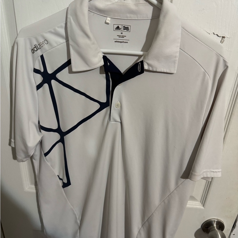 White Adidas Polo Size M